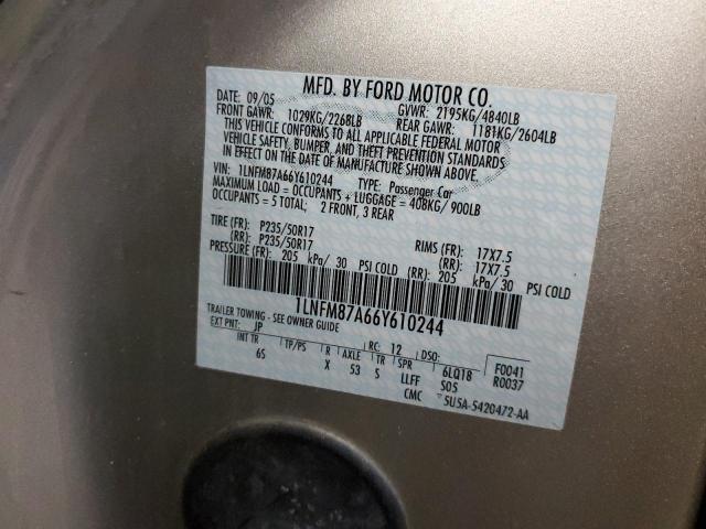 1LNFM87A66Y610244 - 2006 LINCOLN LS 银色 照片 12