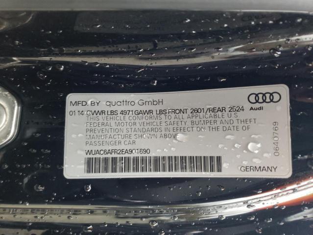 WUAC6AFR2EA901690 - 2014 AUDI RS5 BLACK photo 12