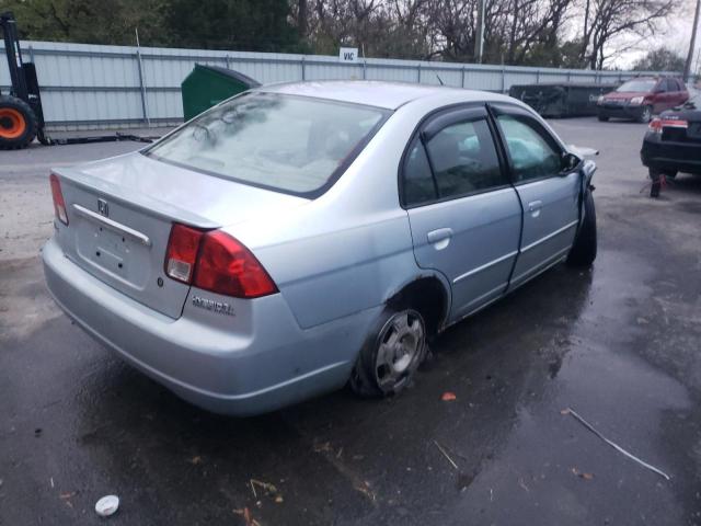 JHMES96653S005248 - 2003 HONDA CIVIC HYBR BLUE photo 3