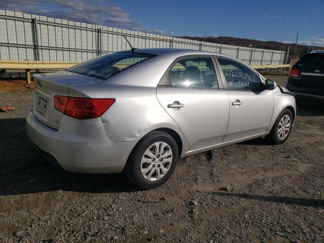 KNAFU4A25A5228549 - 2010 KIA FORTE EX SILVER photo 3