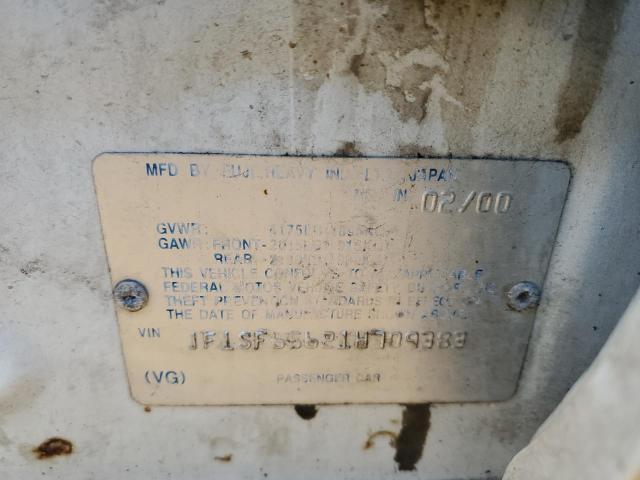JF1SF65621H709383 - 2001 SUBARU FORESTER S WHITE photo 12
