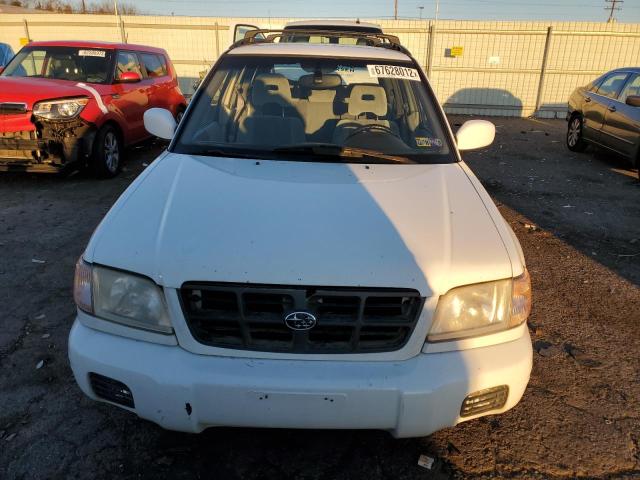 JF1SF65621H709383 - 2001 SUBARU FORESTER S WHITE photo 5