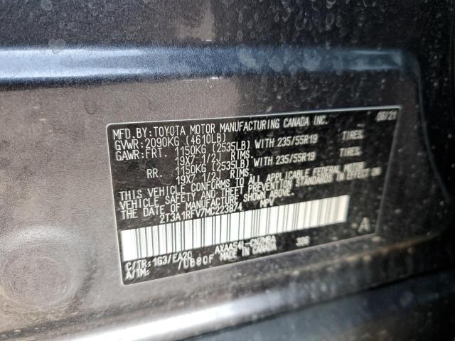 2T3A1RFV7MC223874 - 2021 TOYOTA RAV4 XLE P GRAY photo 13