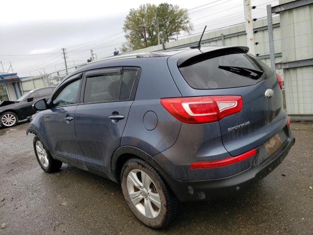 KNDPB3A23D7458509 - 2013 KIA SPORTAGE B BLUE photo 2