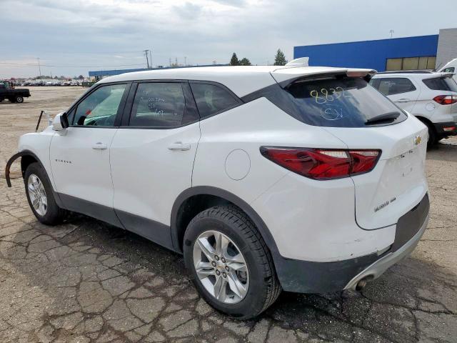 3GNKBHR45NS128832 - 2022 CHEVROLET BLAZER 2LT WHITE photo 3