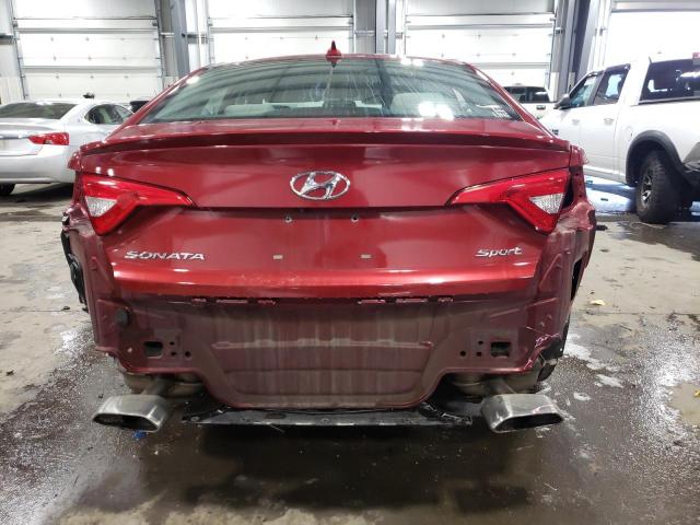 5NPE34AFXFH193857 - 2015 HYUNDAI SONATA SPO RED photo 6