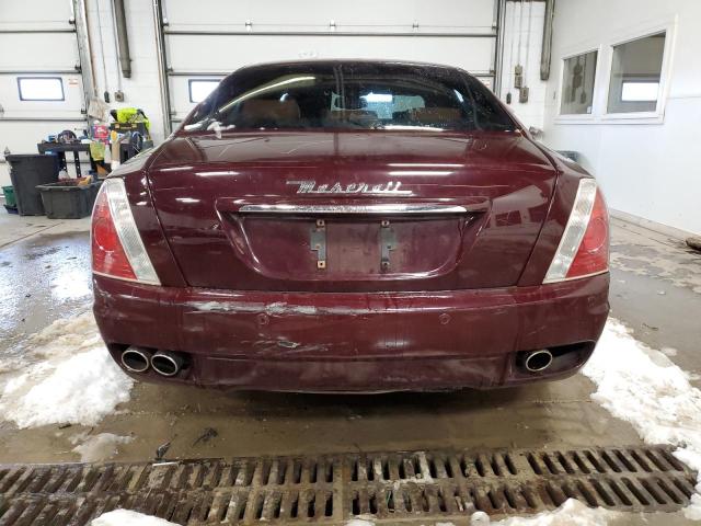 ZAMCE39A470027249 - 2007 MASERATI QUATTROPOR BURGUNDY photo 6