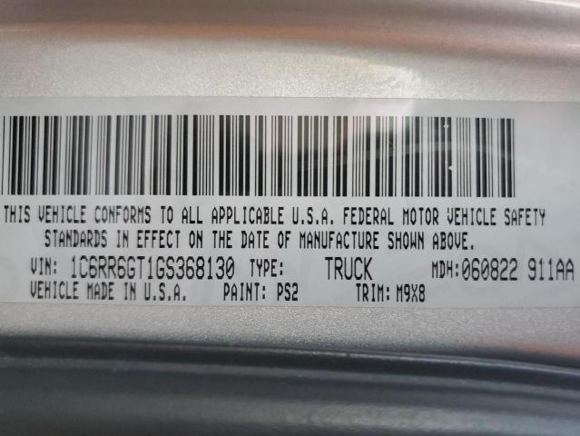 1C6RR6GT1GS368130 - 2016 RAM 1500 SLT SILVER photo 13