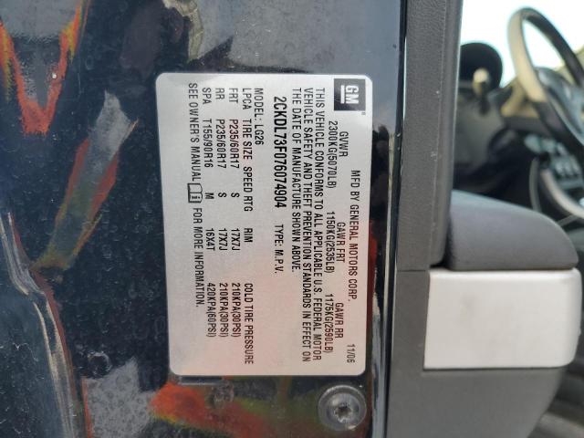 2CKDL73F076074904 - 2007 PONTIAC TORRENT BLACK photo 13