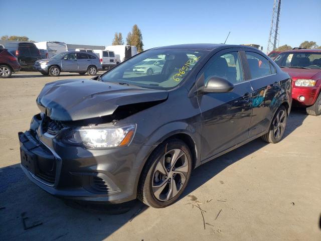 1G1JF5SB6K4130061 - 2019 CHEVROLET SONIC PREM GRAY photo 1