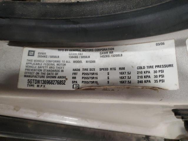 5GTDN136968276852 - 2006 HUMMER H3 TAN photo 13
