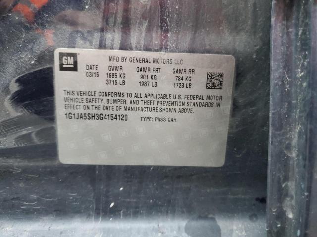 1G1JA5SH3G4154120 - 2016 CHEVROLET SONIC LS BLUE photo 12