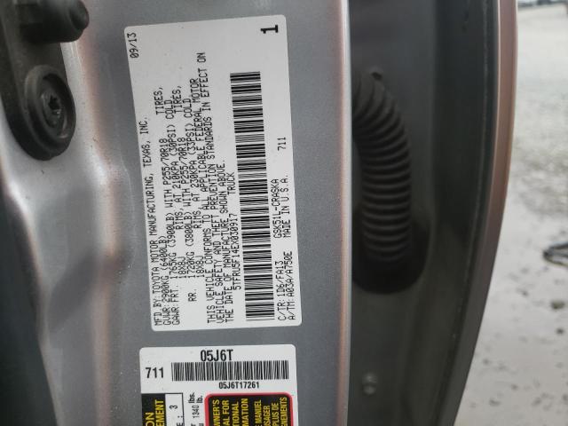 5TFRU5F14EX030917 - 2014 TOYOTA TUNDRA DOU GRAY photo 12