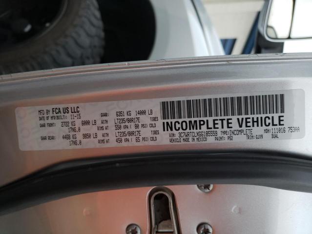 3C7WRTCLXGG185559 - 2016 RAM 3500 Plata foto 13