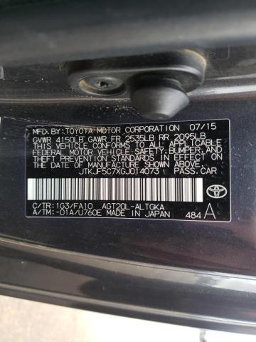 JTKJF5C7XGJ014073 - 2016 TOYOTA SCION TC GRAY photo 10