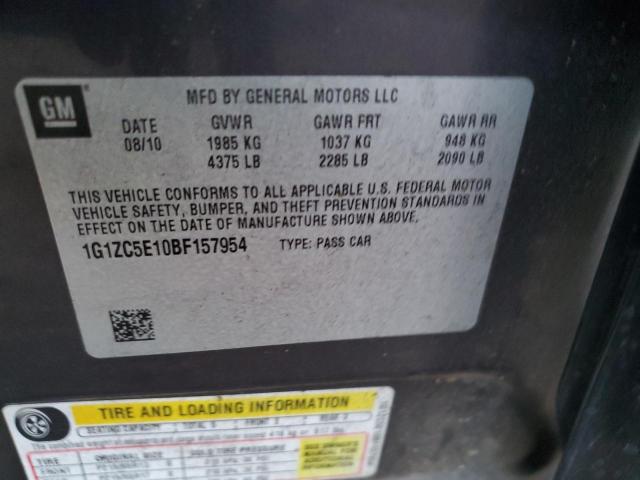 1G1ZC5E10BF157954 - 2011 CHEVROLET MALIBU 1LT 石墨色 照片 13