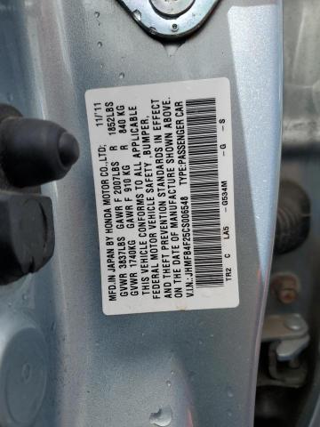 JHMFB4F25CS006548 - 2012 HONDA CIVIC HYBR GRAY photo 12