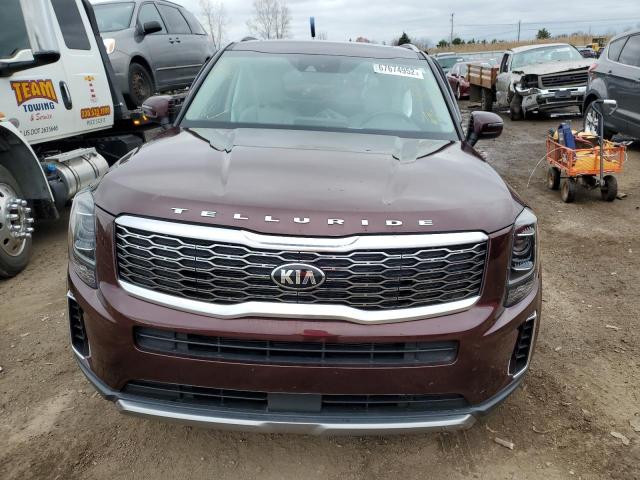 5XYP34HC4LG042763 - 2020 KIA TELLURIDE BURGUNDY photo 5