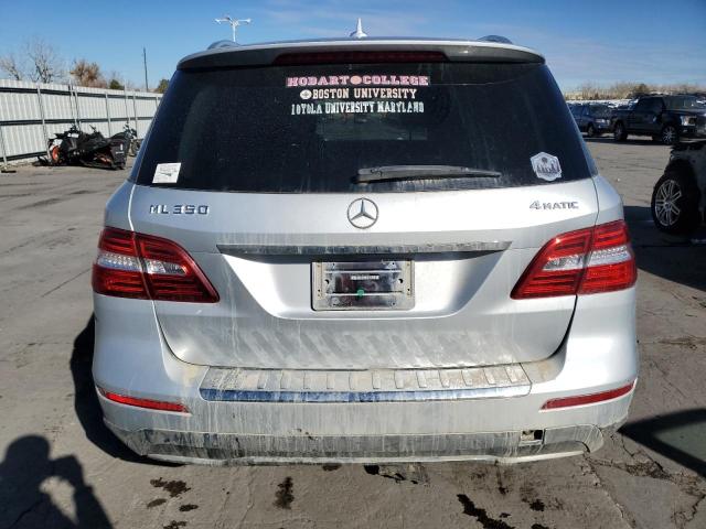 4JGDA5HB3CA018746 - 2012 MERCEDES-BENZ ML 350 4MA SILVER photo 6