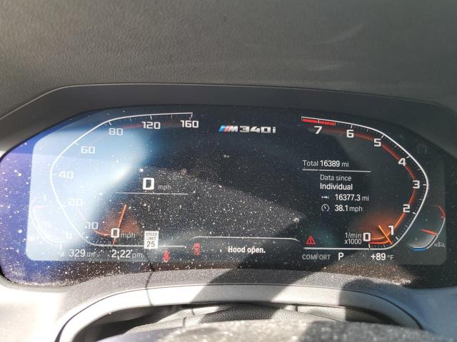 3MW5U7J02N8C32773 - 2022 BMW M340I WHITE photo 9