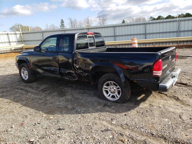 1D7GL12KX4S503545 - 2004 DODGE DAKOTA SXT BLACK photo 2