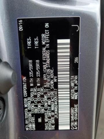 JTJYARBZ4H2051417 - 2017 LEXUS NX 200T BA GRAY photo 12