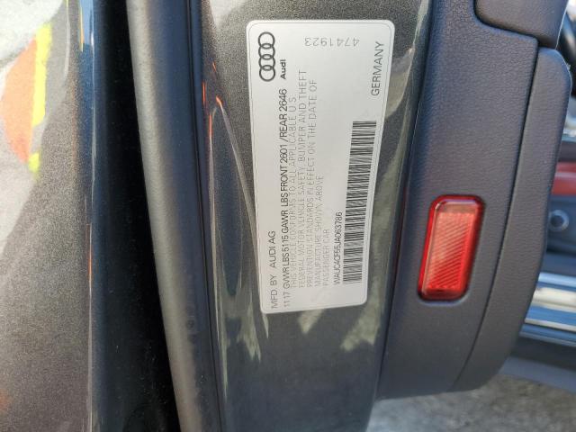 WAUC4CF55JA063786 - 2018 AUDI S5 PRESTIG CHARCOAL photo 12