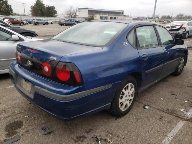 2G1WF52E249418871 - 2004 CHEVROLET IMPALA BLUE photo 3