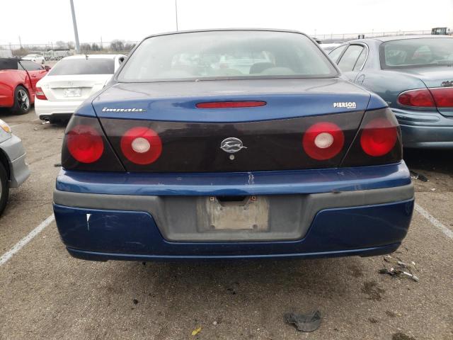 2G1WF52E249418871 - 2004 CHEVROLET IMPALA BLUE photo 6