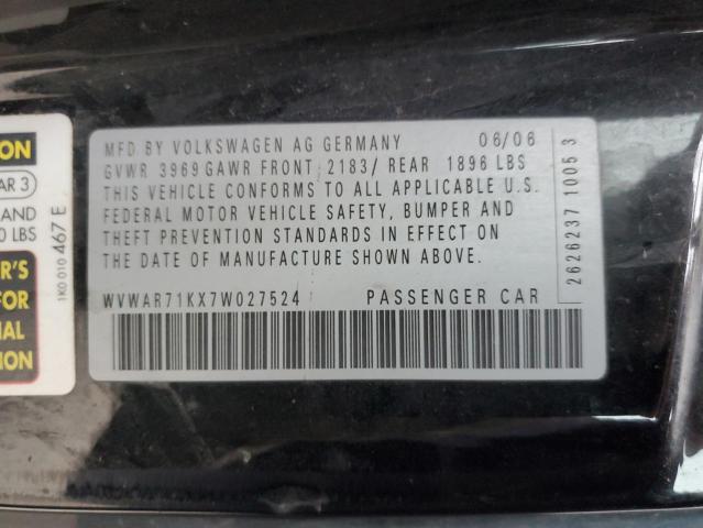 WVWAR71KX7W027524 - 2007 VOLKSWAGEN RABBIT BLACK photo 14