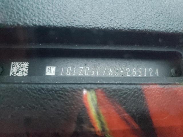 1G1ZG5E73CF265124 - 2012 CHEVROLET MALIBU LTZ შავი ფოტო 12