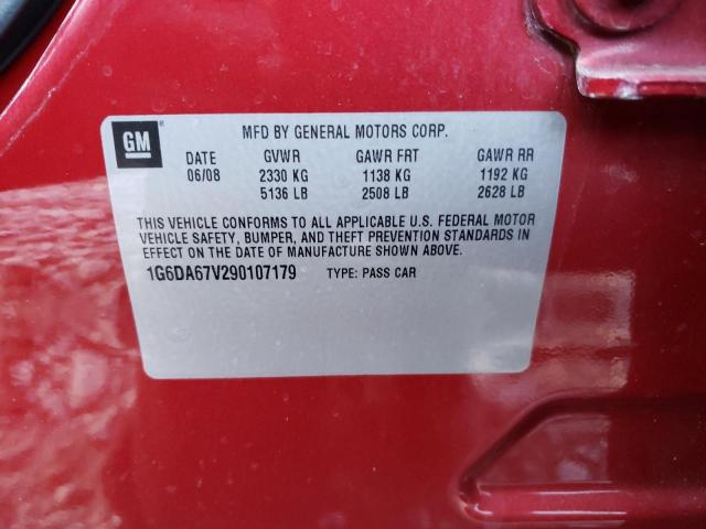 1G6DA67V290107179 - 2009 CADILLAC STS RED photo 13