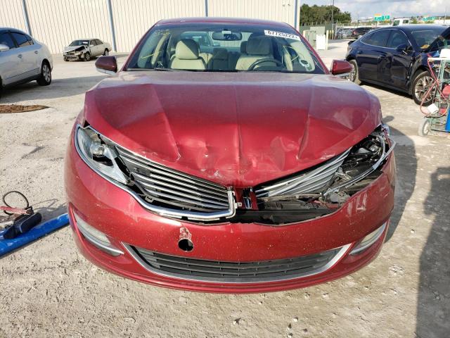 3LN6L2LU8ER823659 - 2014 LINCOLN MKZ HYBRID RED photo 9