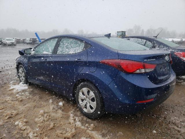 5NPDH4AE8GH714113 - 2016 HYUNDAI ELANTRA SE BLUE photo 2