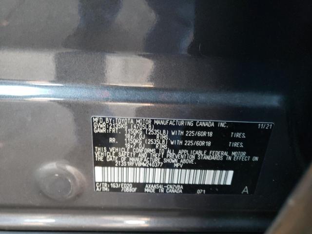 2T3S1RFV8MW240377 - 2021 TOYOTA RAV4 TRD O GRAY photo 13