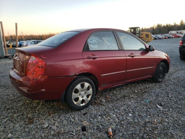 KNAFE121555024521 - 2005 KIA SPECTRA LX RED photo 3