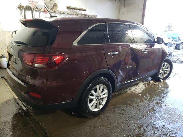 5XYPG4A36LG707838 - 2020 KIA SORENTO L MAROON photo 3