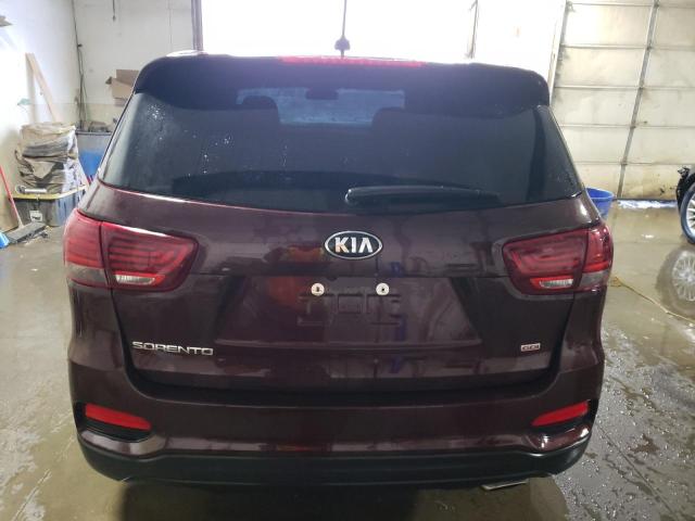 5XYPG4A36LG707838 - 2020 KIA SORENTO L MAROON photo 6