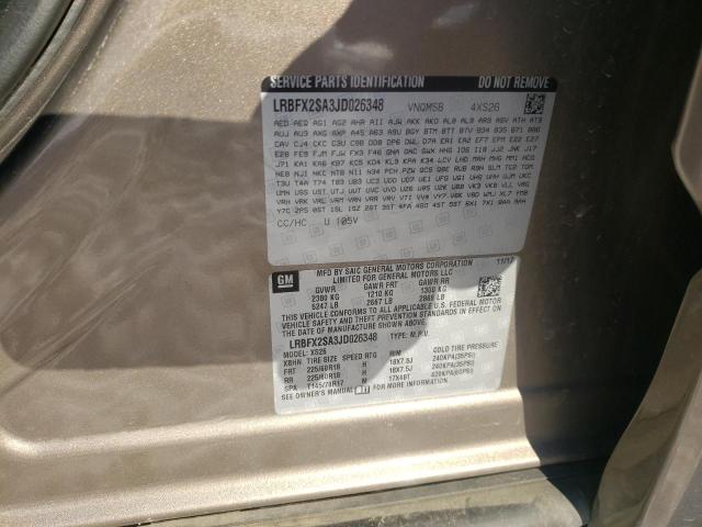 LRBFX2SA3JD026348 - 2018 BUICK ENVISION E GOLD photo 13