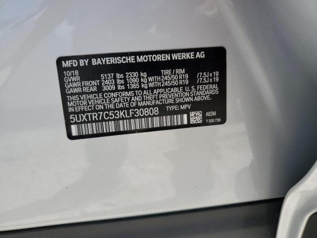 5UXTR7C53KLF30808 - 2019 BMW X3 SDRIVE3 Күміс фото 13