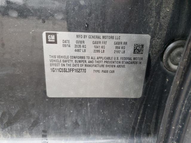 1G11C5SL3FF162770 - 2015 CHEVROLET MALIBU 1LT 灰色 照片 12