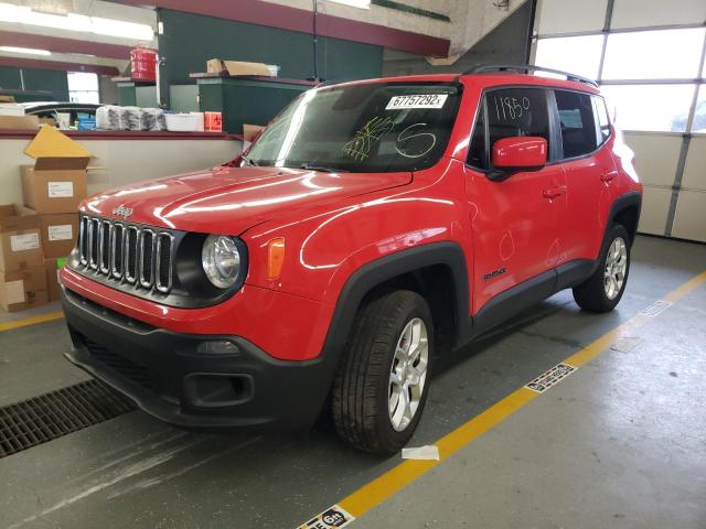 ZACCJBBT9GPD93563 - 2016 JEEP RENEGADE L RED photo 1