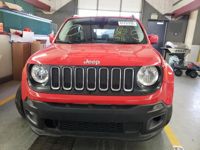 ZACCJBBT9GPD93563 - 2016 JEEP RENEGADE L RED photo 5