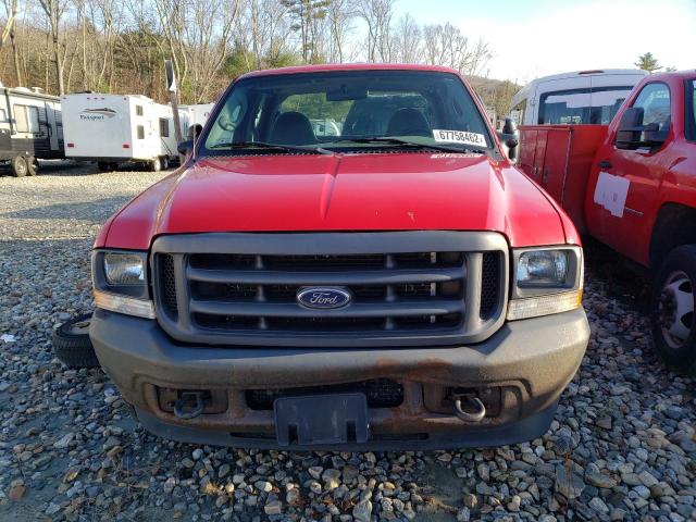 1FTSW30S94EC78379 - 2004 FORD F350 SRW S RED photo 5