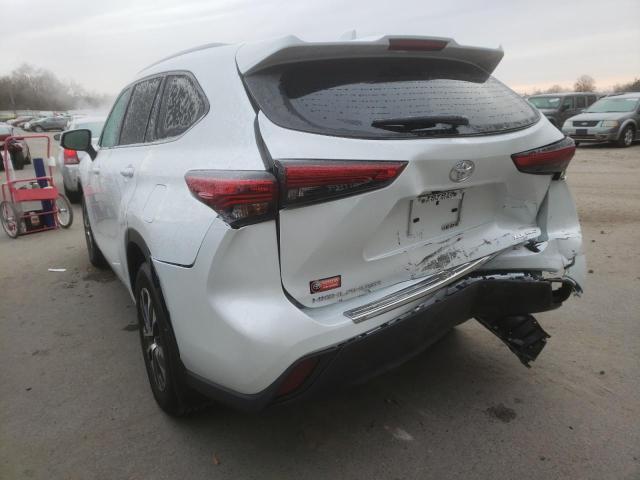 5TDGZRBH3NS163533 - 2022 TOYOTA HIGHLANDER WHITE photo 3