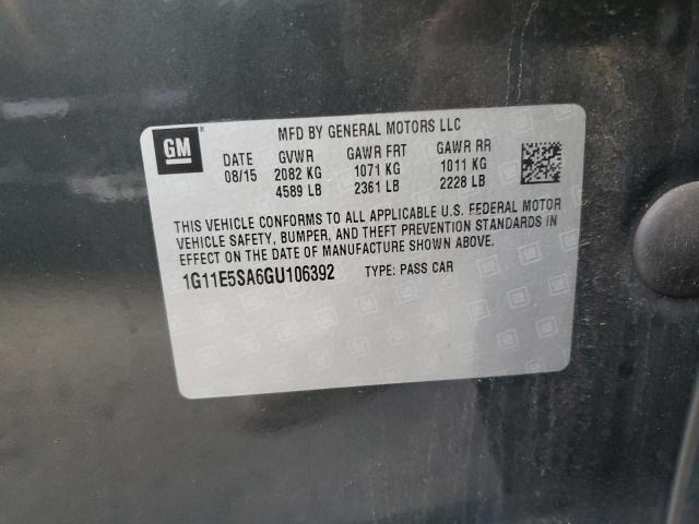 1G11E5SA6GU106392 - 2016 CHEVROLET MALIBU LIM 石墨色 照片 12