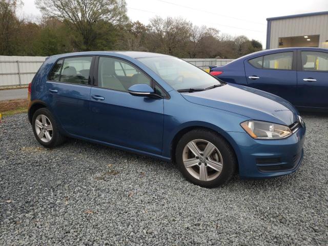 3VW2A7AU1FM034922 - 2015 VOLKSWAGEN GOLF TDI BLUE photo 4