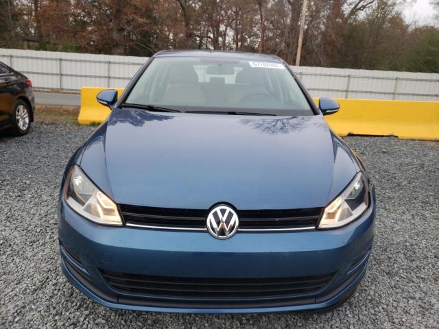 3VW2A7AU1FM034922 - 2015 VOLKSWAGEN GOLF TDI BLUE photo 5