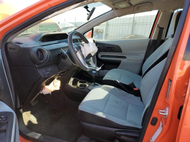 JTDKDTB32D1055345 - 2013 TOYOTA PRIUS C ORANGE photo 7