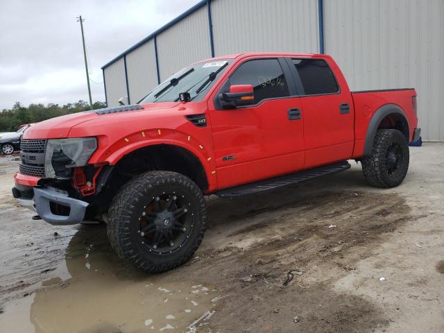 1FTFW1R60DFD33498 - 2013 FORD F150 SVT R RED photo 1